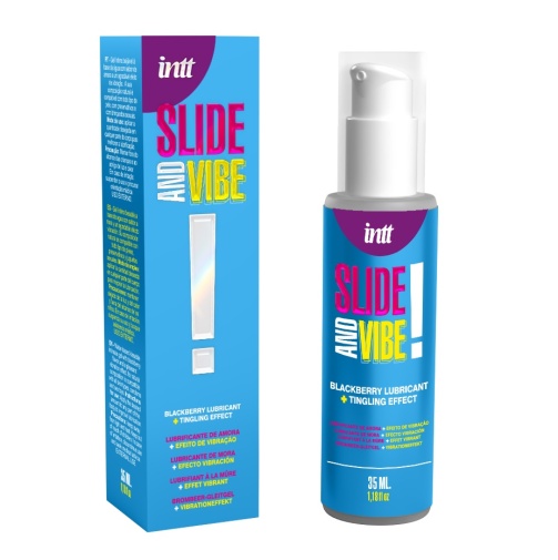 水潤順滑 - INTT Slide and Vibe 酥麻感潤滑劑 - 黑莓味 - 35ml
