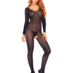 [吊帶連體襪] Leg Avenue 長袖連身襪 - 黑色 - JoyToy 香港 正品