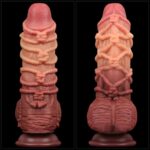 香港現貨極速發貨 - Lovetoy 9.5" 綁繩索紋雙層仿真陽具