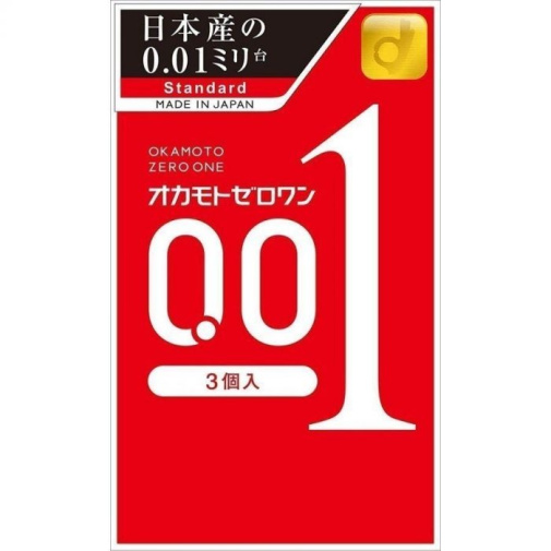 【聚氨酯安全套】Okamoto Zero One 0.01 3個裝 官方授權
