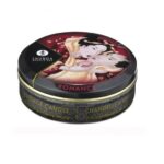水潤順滑 - Shunga 草莓氣泡酒味按摩蠟燭 - 30ml