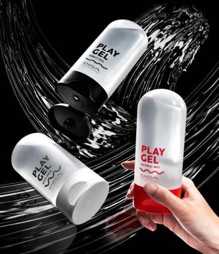 水潤順滑 - Tenga Play Gel 清爽型潤滑劑 - 黑色 - 160ml